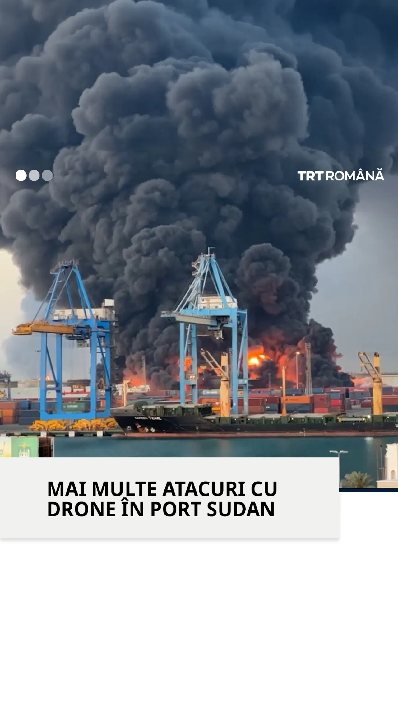 Mai multe atacuri cu drone în Port Sudan